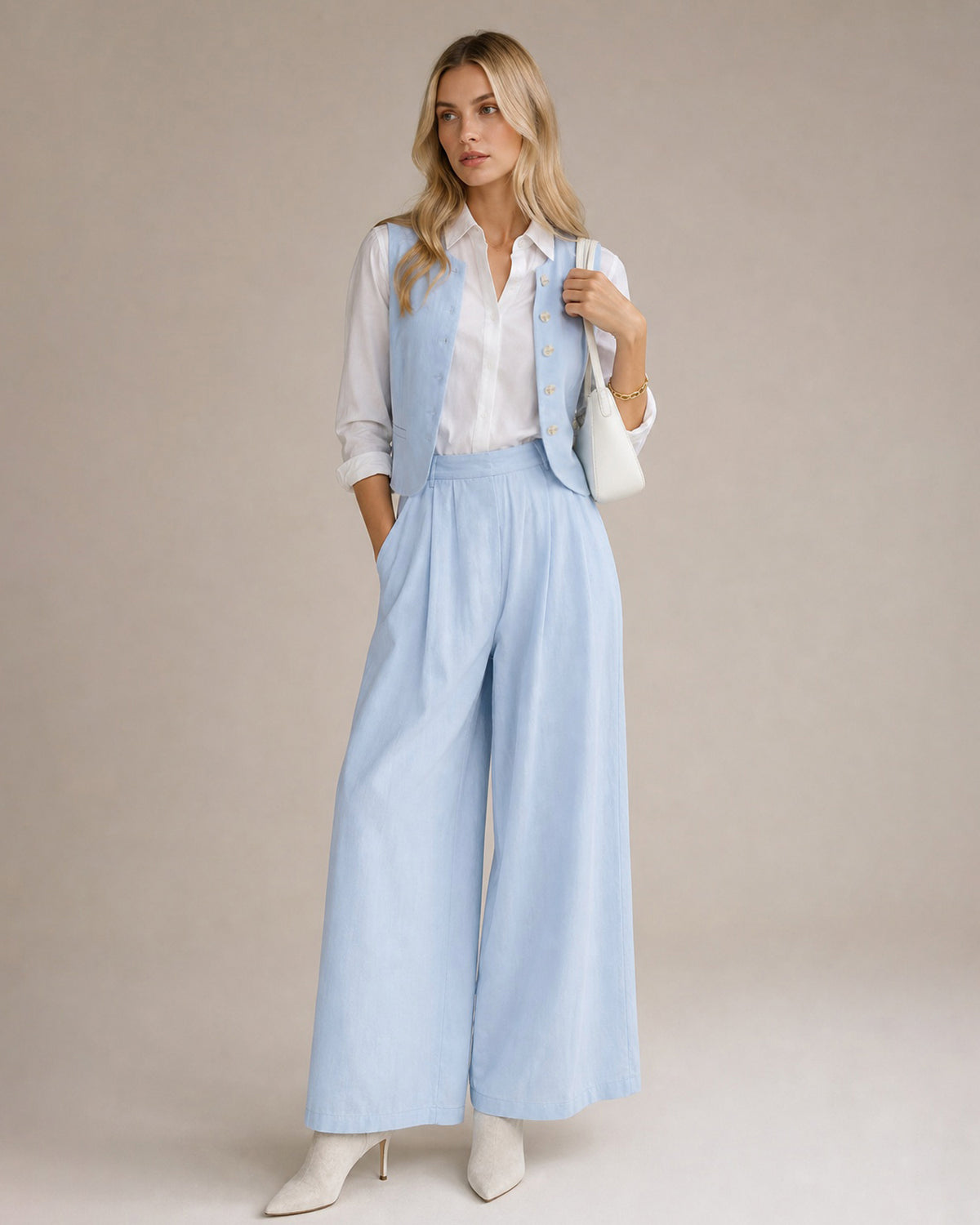 Women's Woven Viscose Vest - RIHOAS