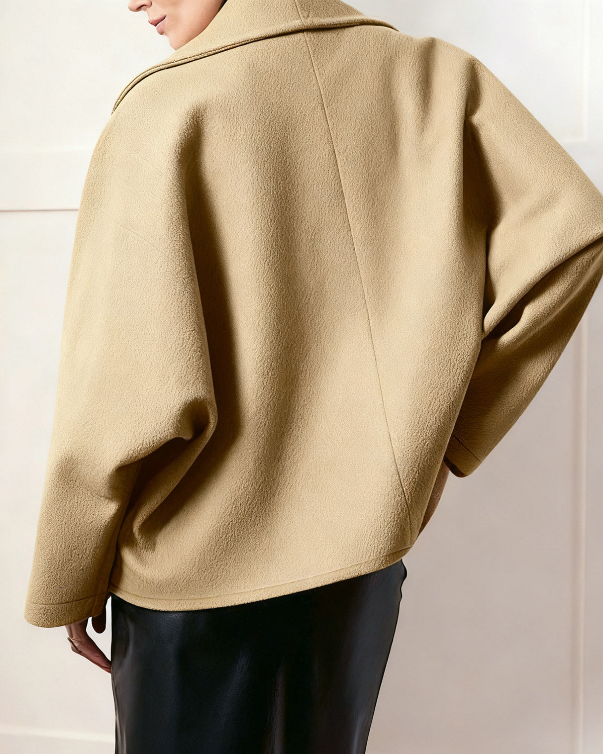 Womens' Woven Polyester Coat Outerwear - RIHOAS