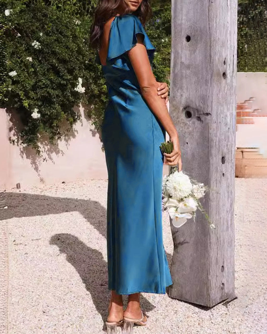 Womens' Woven Polyester Maxi Dress Dresses - RIHOAS