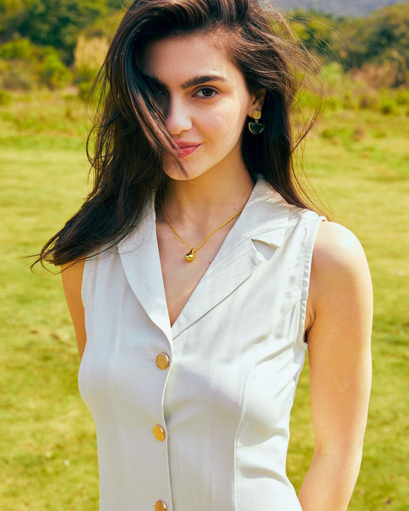 The Lapel Single-breasted Midi Dress - RIHOAS