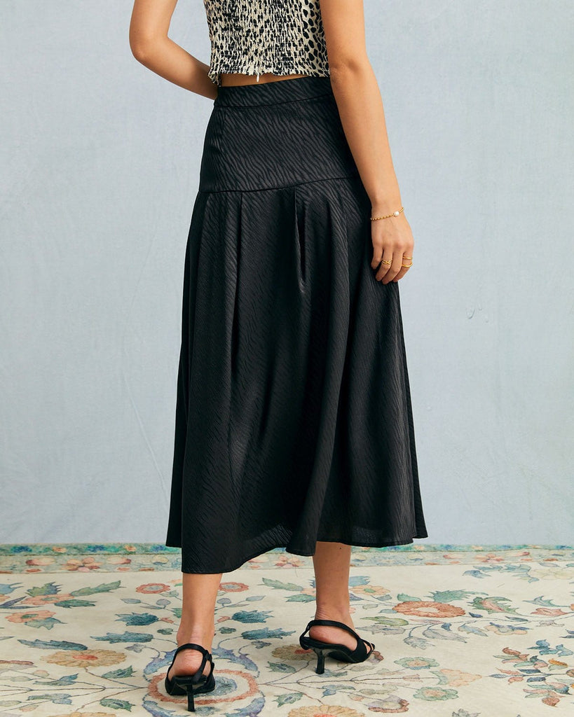 The Solid High Waisted Zip Skirt - RIHOAS