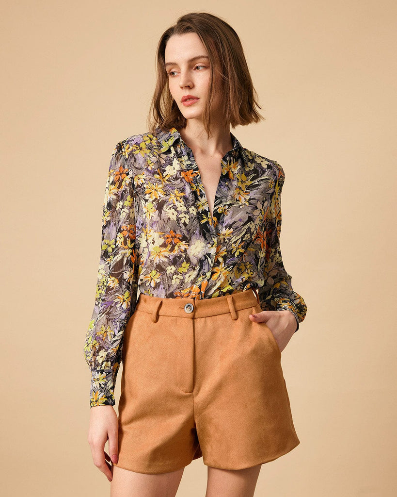 The Collared Floral Vintage Blouse - RIHOAS