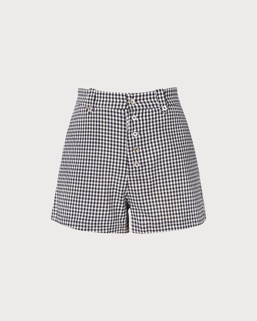 The Plaid Button Up Shorts Bottoms - RIHOAS