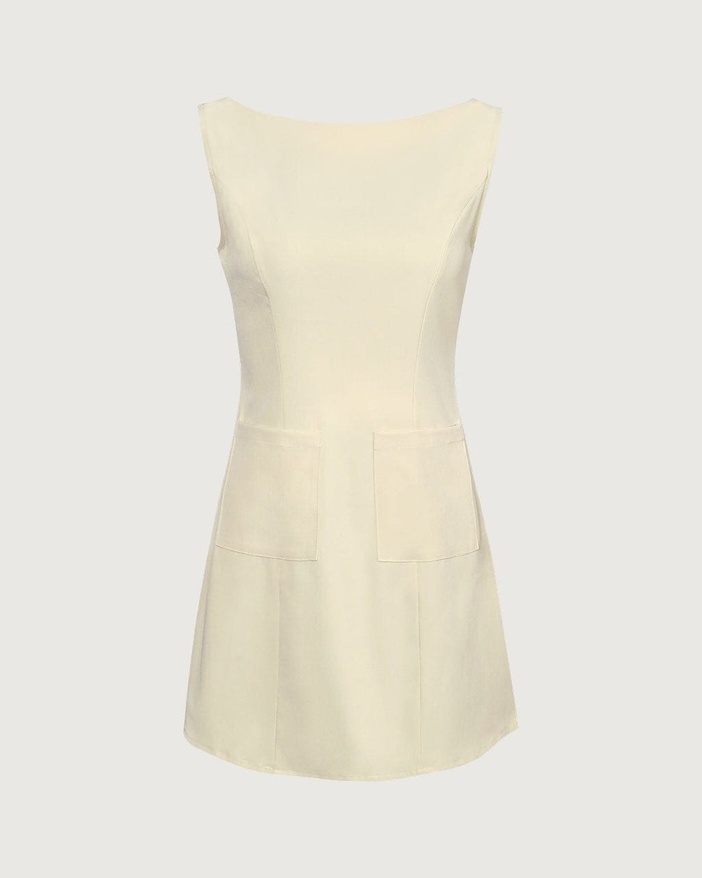 The Boat Neck Pocket Mini Dress Dresses - RIHOAS
