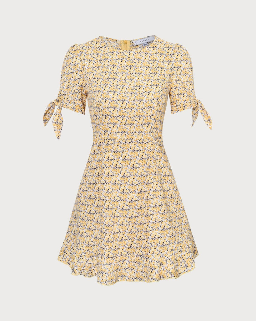 The Floral Ruffle Mini Dress Dresses - RIHOAS