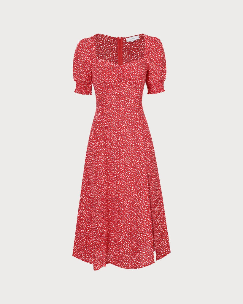 The Sweetheart Neck Puff Sleeve Dress Dresses - RIHOAS