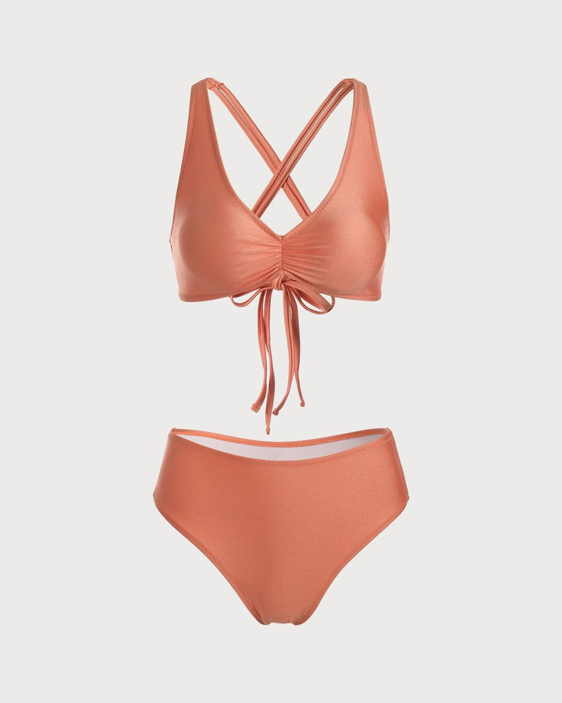 The Orange Tie Back Bikini Set Bikinis - RIHOAS