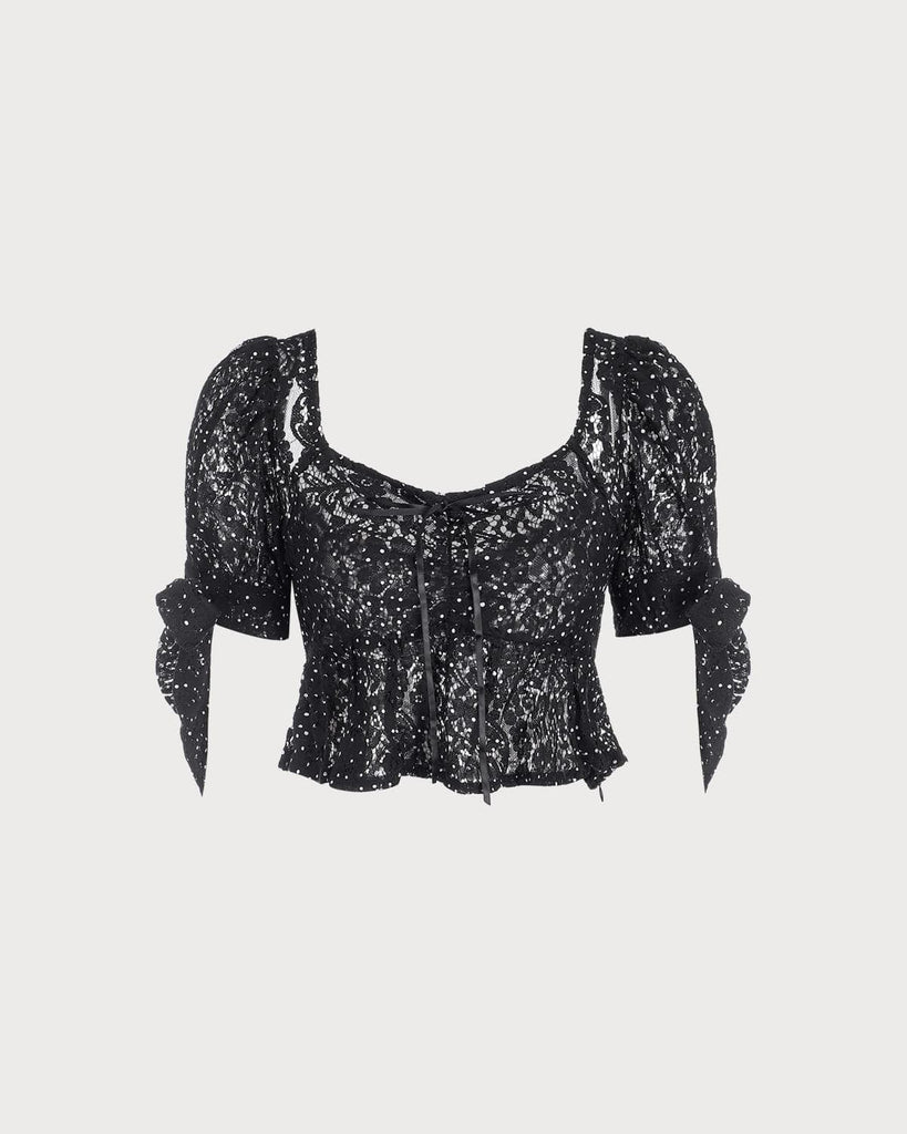 The Bowknot Detailing Polka Dot Blouse - RIHOAS