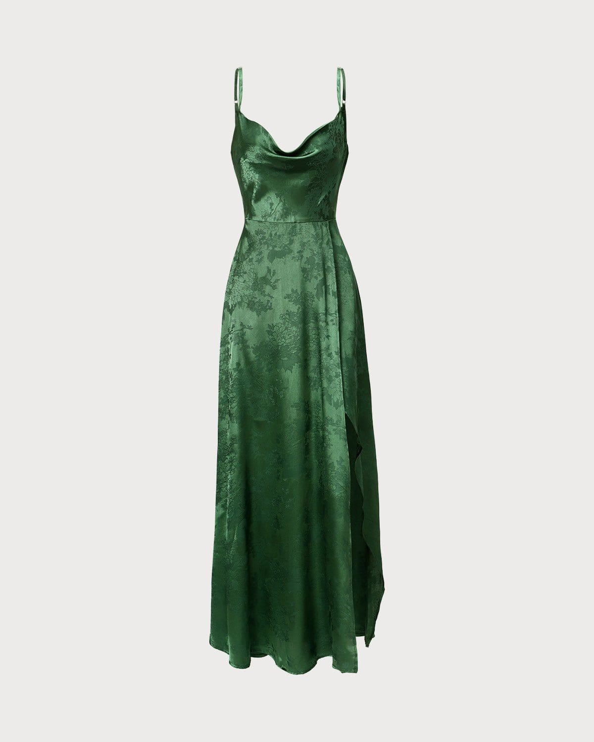 The Green Cowl Neck Jacquard Satin Maxi Dress & Reviews - Green ...