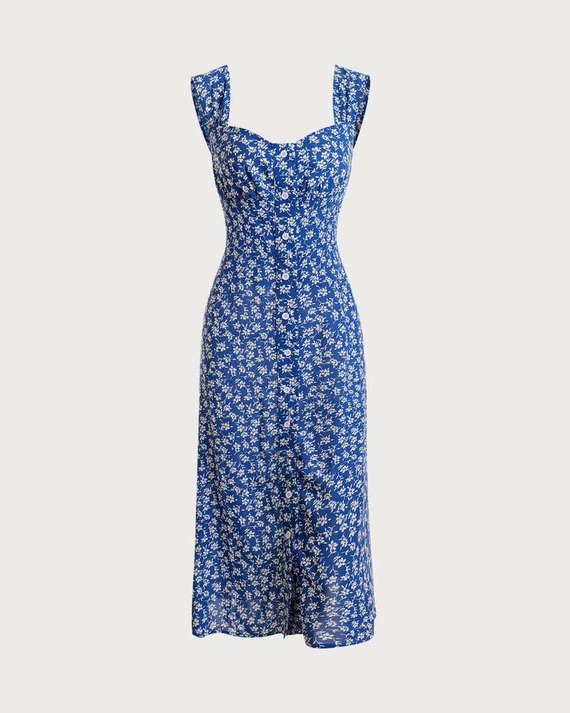 The Single Breasted Midi Dress & Reviews - Blue - Dresses | RIHOAS
