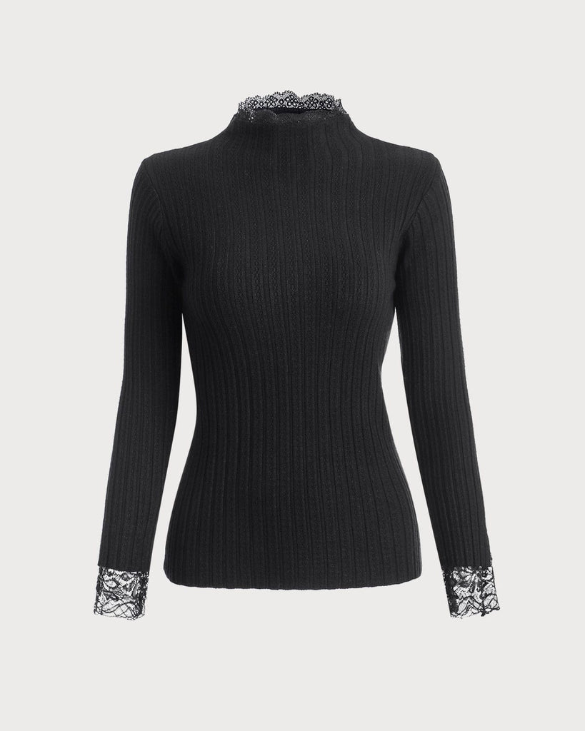 The Lace Trime Knit Top - RIHOAS
