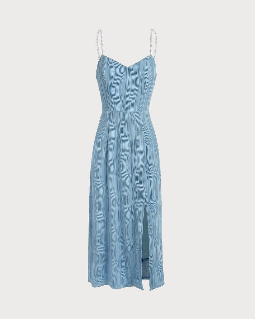 The Wave Textured Midi Dress Dresses - RIHOAS
