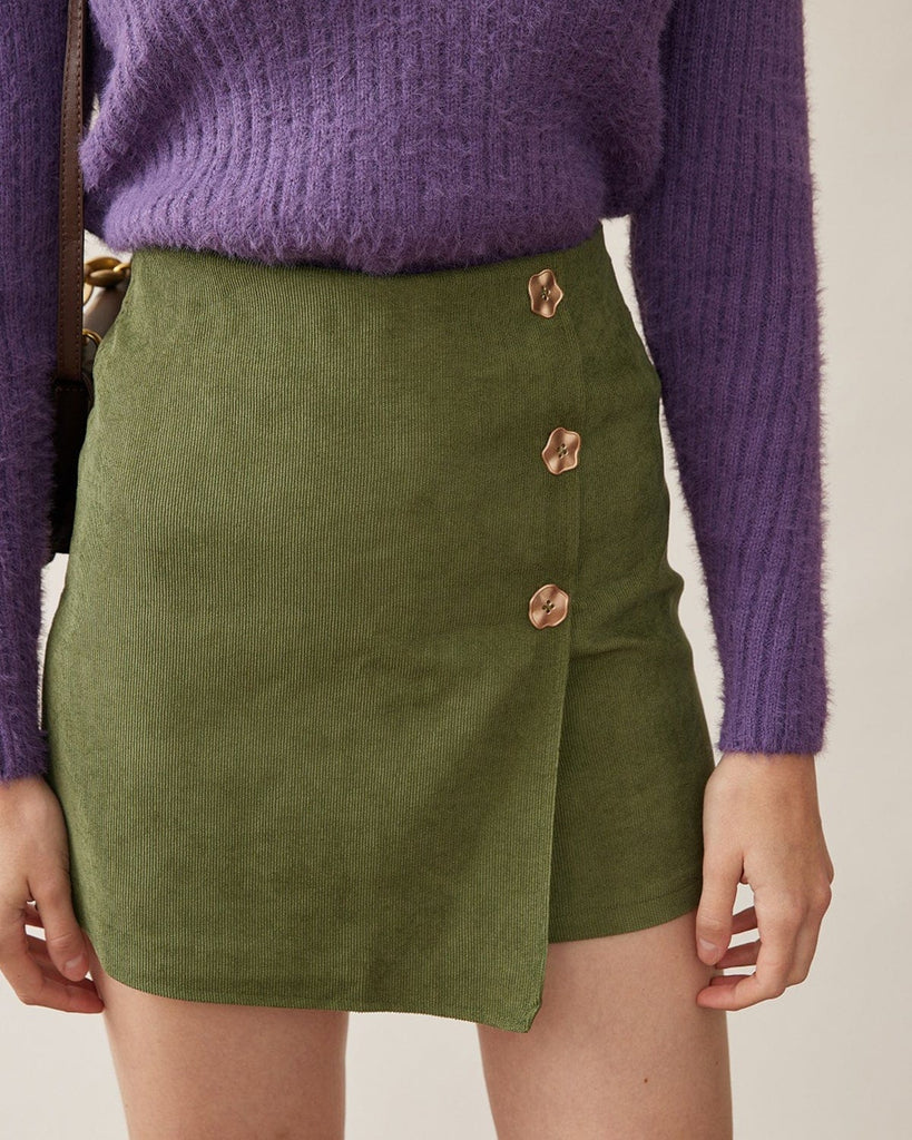 The Button Detailed A-line Skirt - RIHOAS