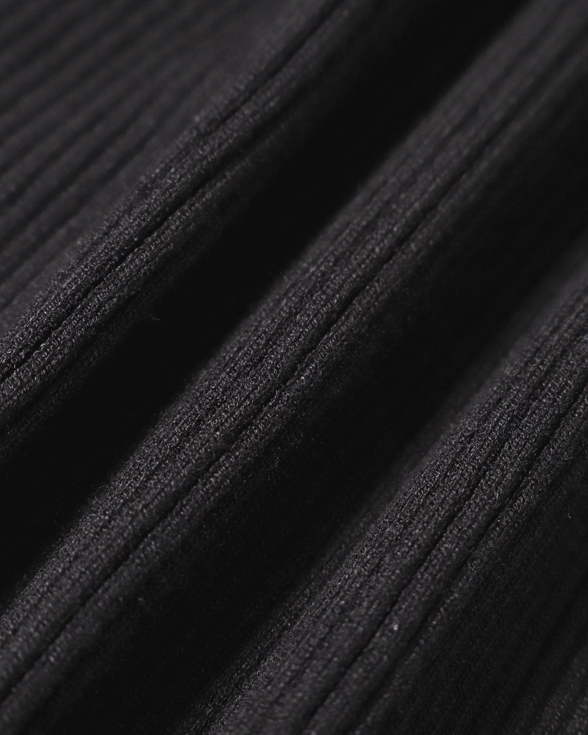 The Black Lapel Seam Colorblock Knit Top - Black Knit Long Sleeve Rib ...