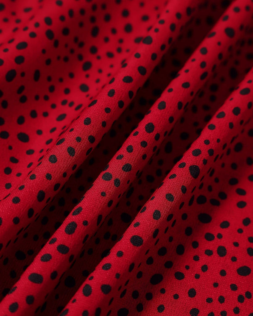 The Red Sweetheart Neck Mini Dress Dresses - RIHOAS