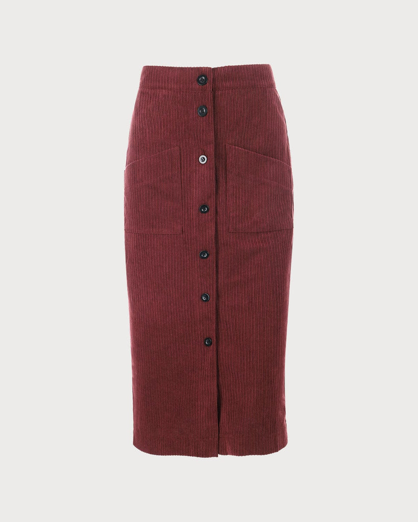 The Corduroy High Waist Skirt Bottoms - RIHOAS