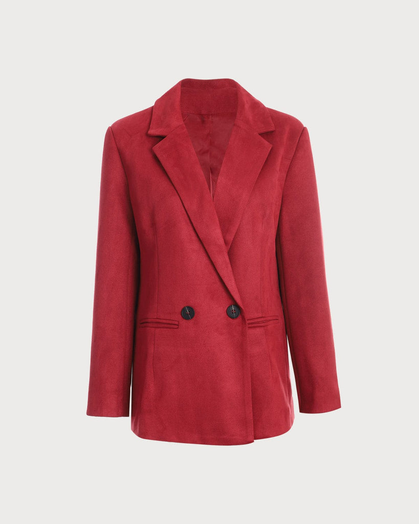 The Solid Suede Blazer Outerwear - RIHOAS