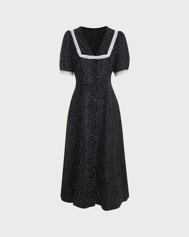 White lace polka deals dot dress