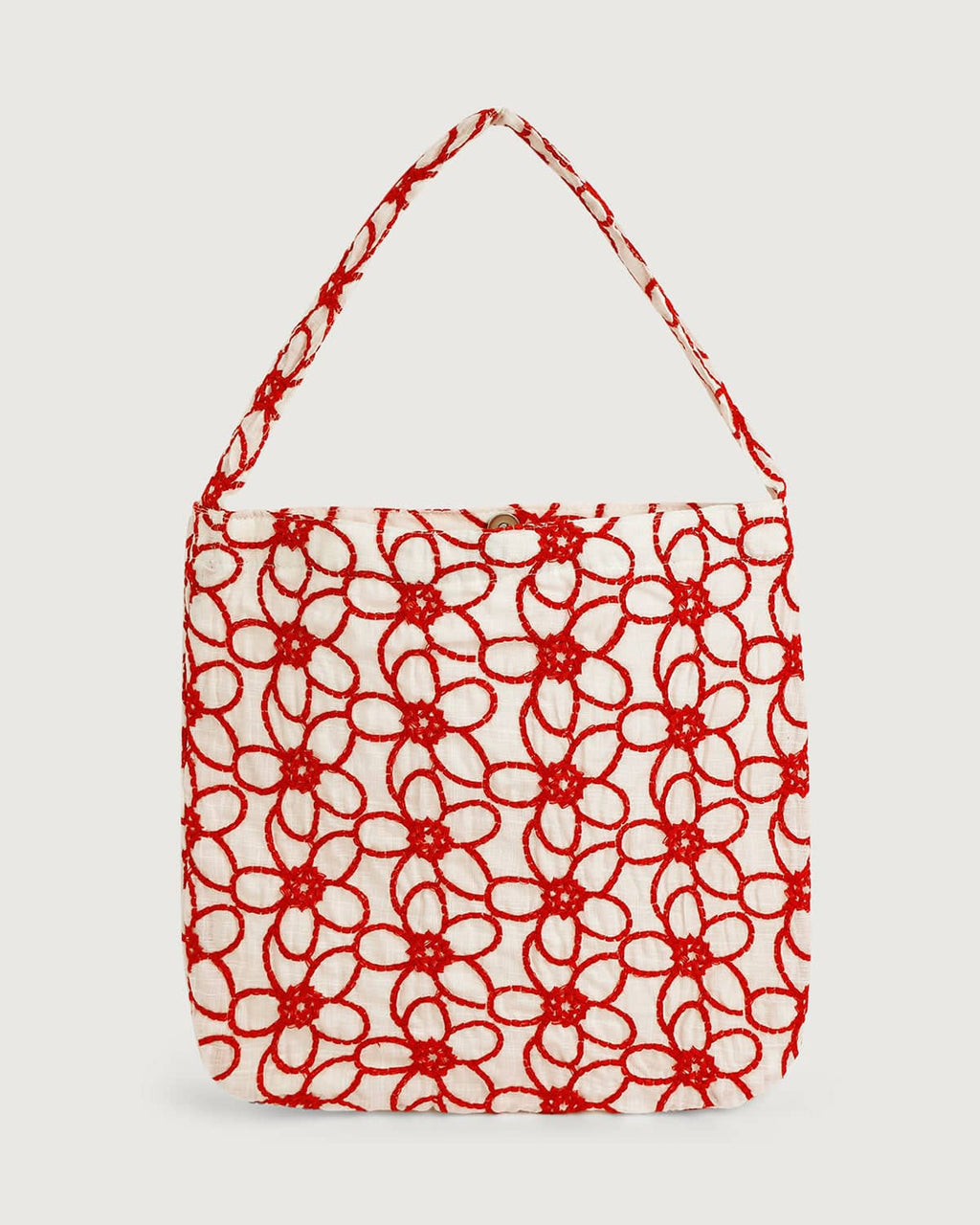 The Floral Embroidery Cotton Shoulder Bag - RIHOAS