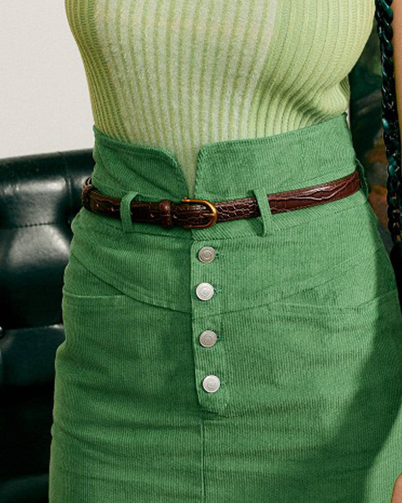 The Crocodile Embossed Leather Belt - RIHOAS