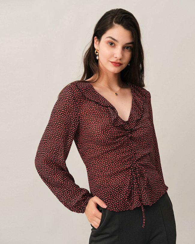 Womens red tops and sales blouses
