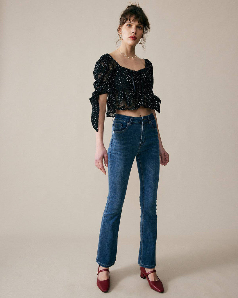 The Bowknot Detailing Polka Dot Blouse - RIHOAS