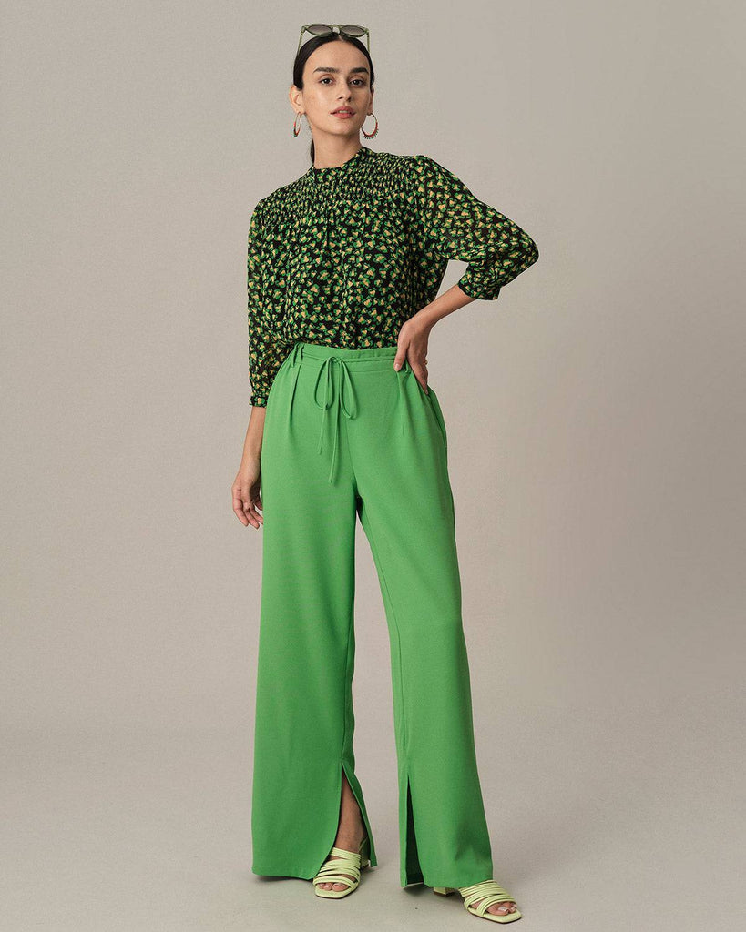 The Floral Puff Sleeve Ruched Blouse - RIHOAS