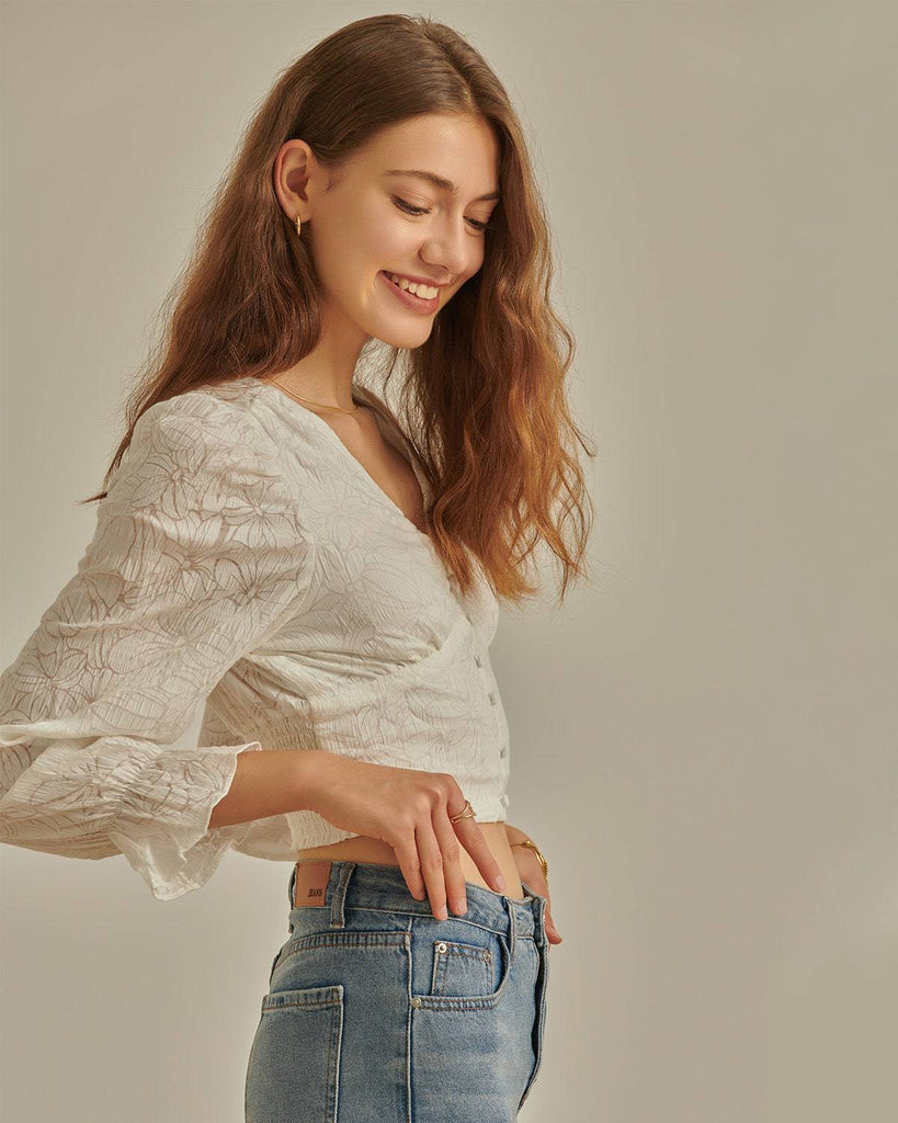 The Romance V-Neck Blouse - RIHOAS