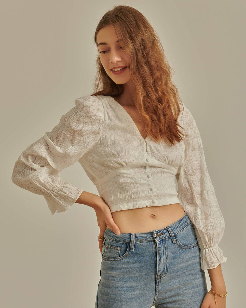 The Romance V-Neck Blouse - RIHOAS