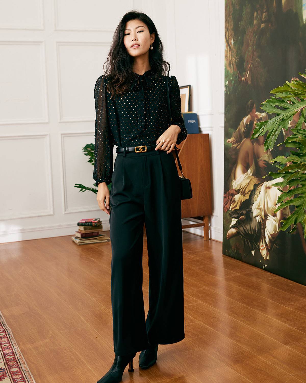 The Black See Through Double Layers Shirt Women s Sheer Long