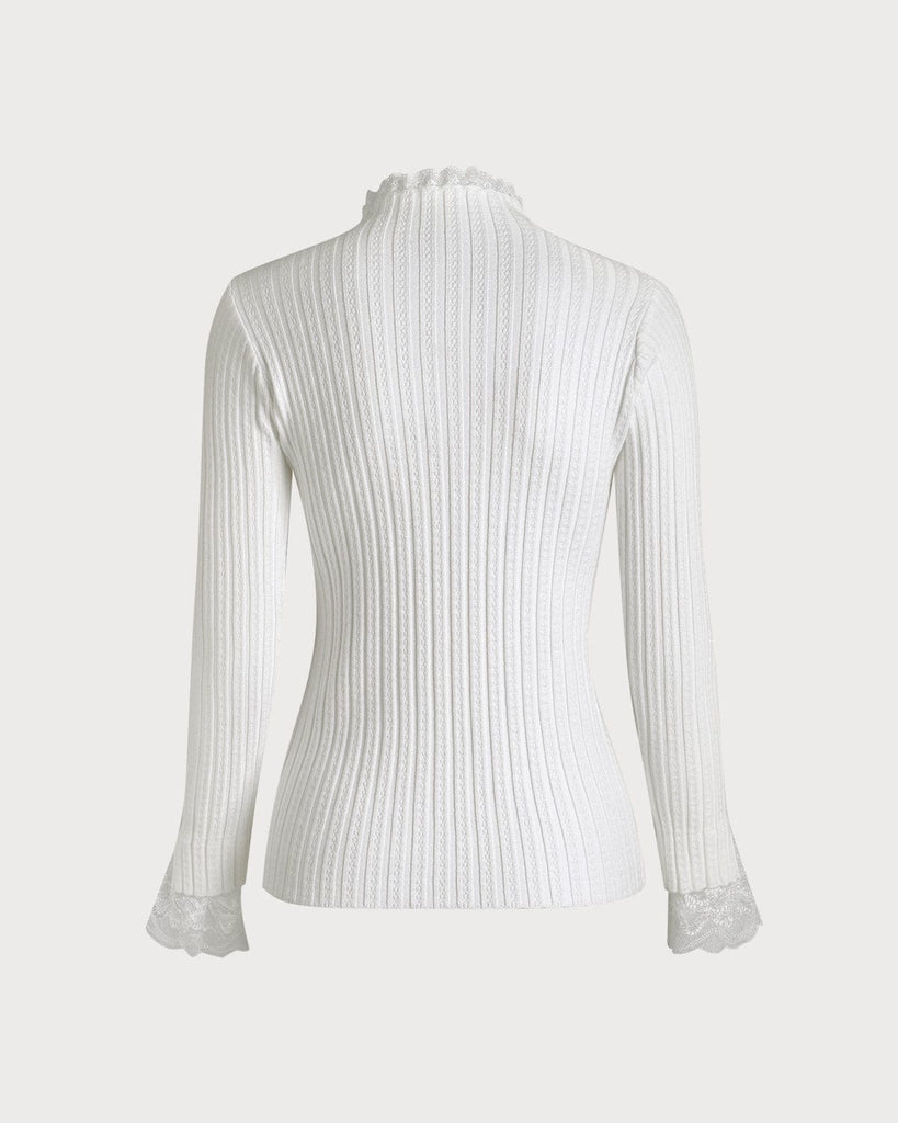 The Lace Trime Knit Top - RIHOAS