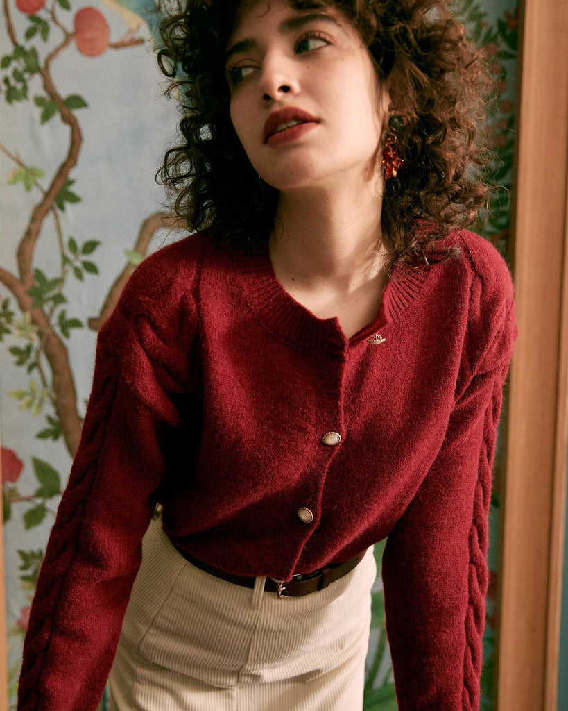 The Cable Knit Detailed Cardigan - RIHOAS