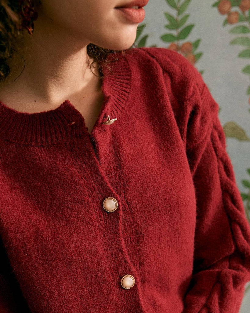 The Cable Knit Detailed Cardigan - RIHOAS