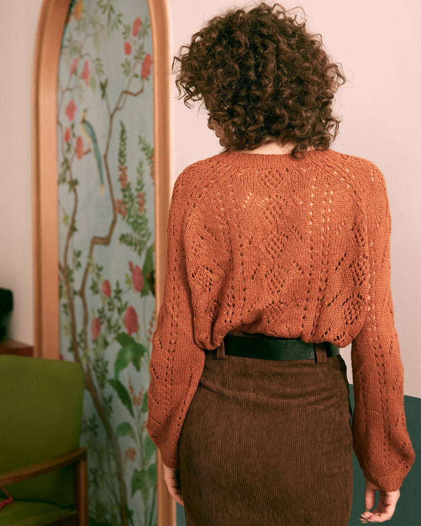 The Cutout Raglan-sleeve Cardigan - RIHOAS