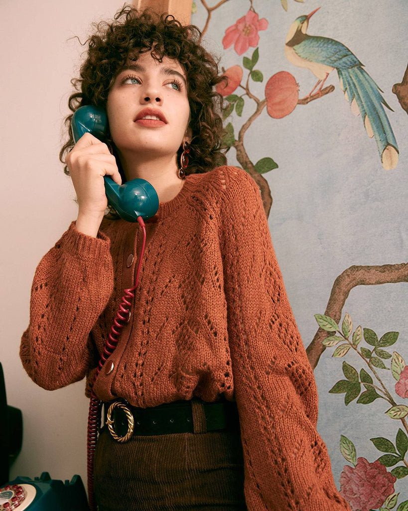 The Cutout Raglan-sleeve Cardigan - RIHOAS