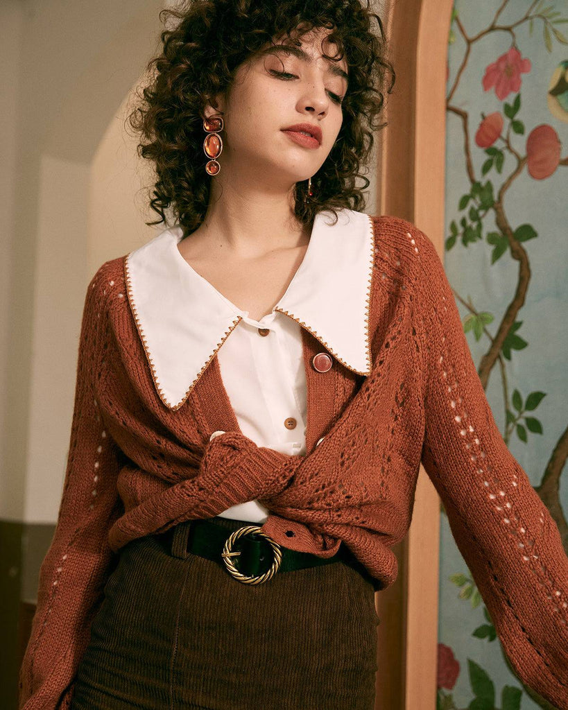 The Cutout Raglan-sleeve Cardigan - RIHOAS