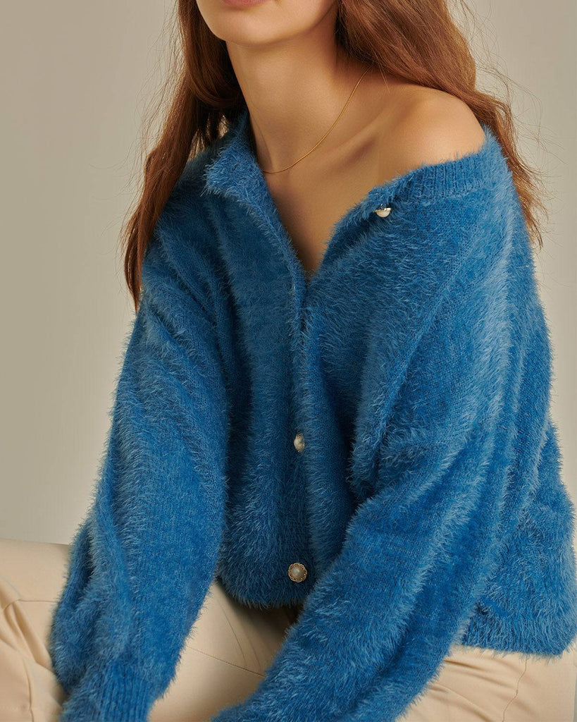 The Lustrous Fluffy Cardigan - RIHOAS