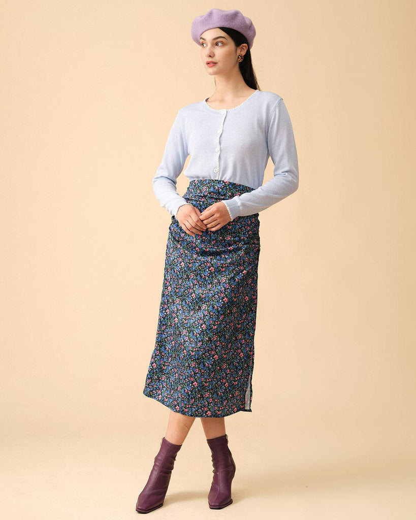 The Plain Round Neck Single-breasted Cardigan - RIHOAS