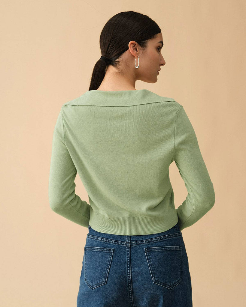 The Solid Ribbed Lapel Cardigan - RIHOAS