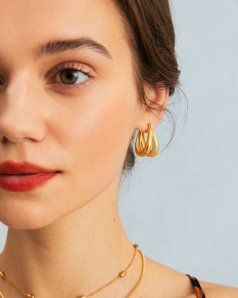 Double Layer Earrings Earrings - RIHOAS