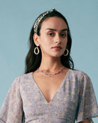 Knotted Floral Embroidered Headband - RIHOAS