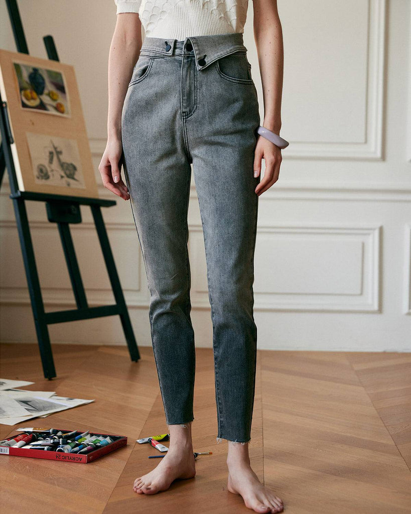 Ombre Asymmetrical Jeans - RIHOAS