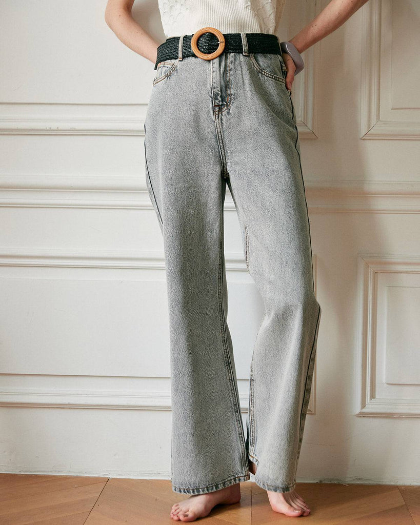 The Premium-fabric Vintage Wide-leg Flared Jeans - RIHOAS