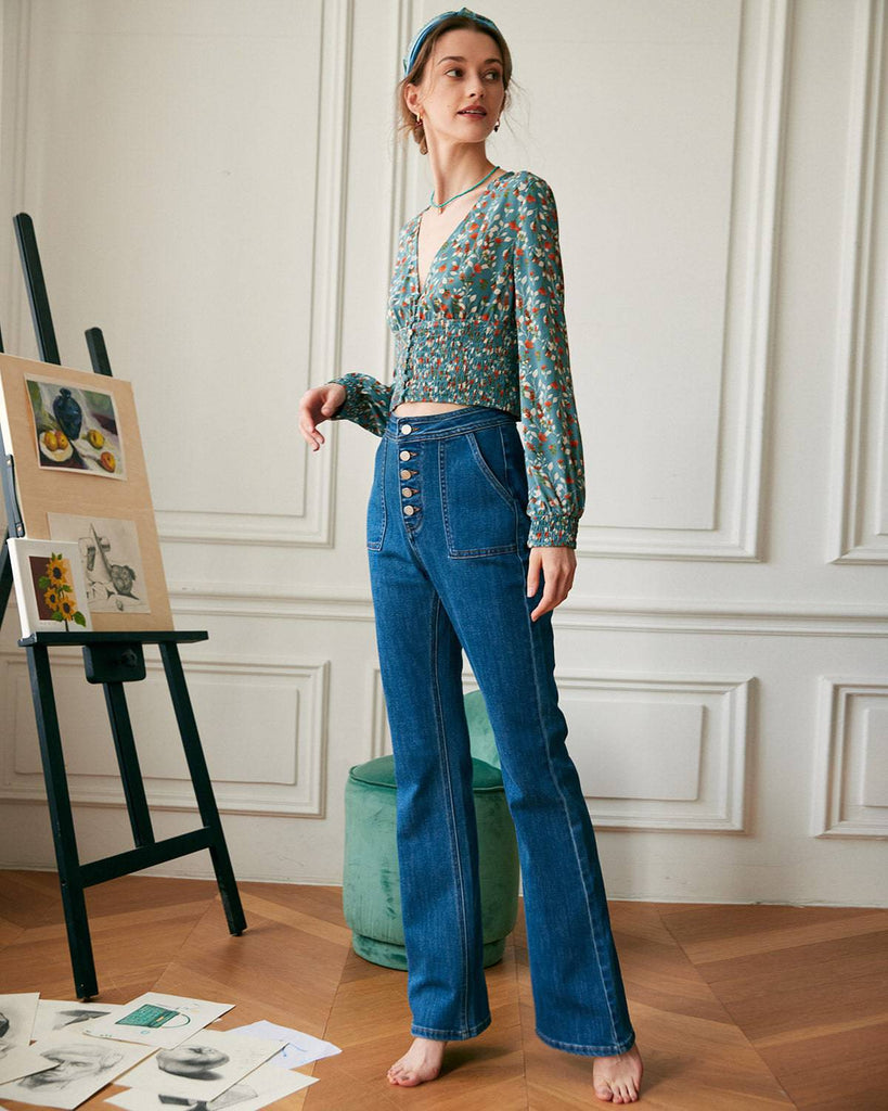 The High Waisted Flare Jeans - RIHOAS