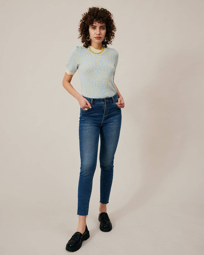 The Premium-fabric High-rise Skinny Jeans & Reviews - Blue - Denim | RIHOAS