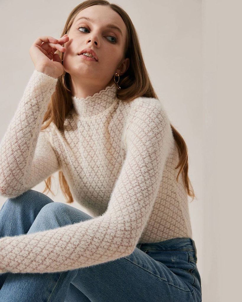 The Floral See-Through Knitwear - RIHOAS