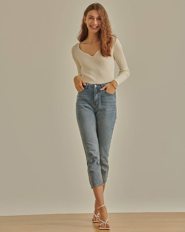The Basic Teardrop Ribbed Top - RIHOAS