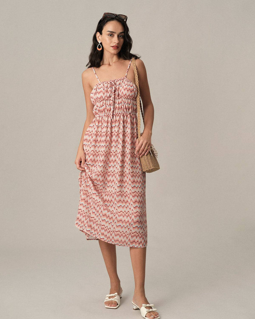 The Wave Print Maxi Dress - RIHOAS