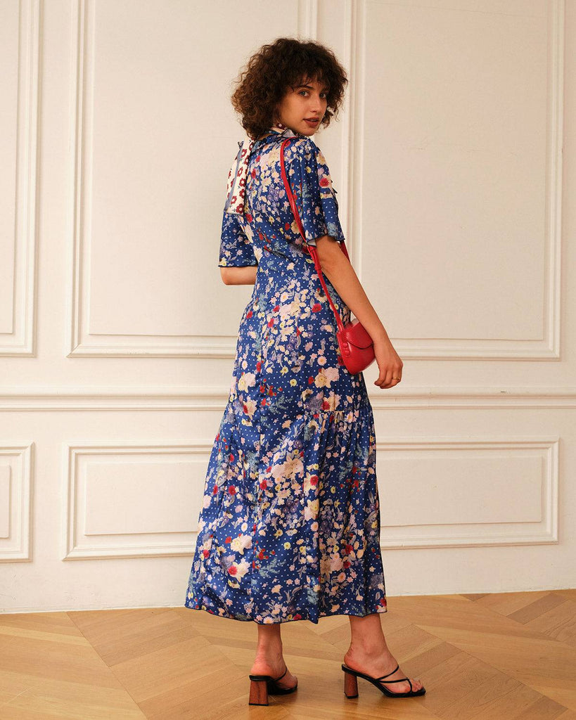 The Ruffle V Neck Maxi Dress - RIHOAS