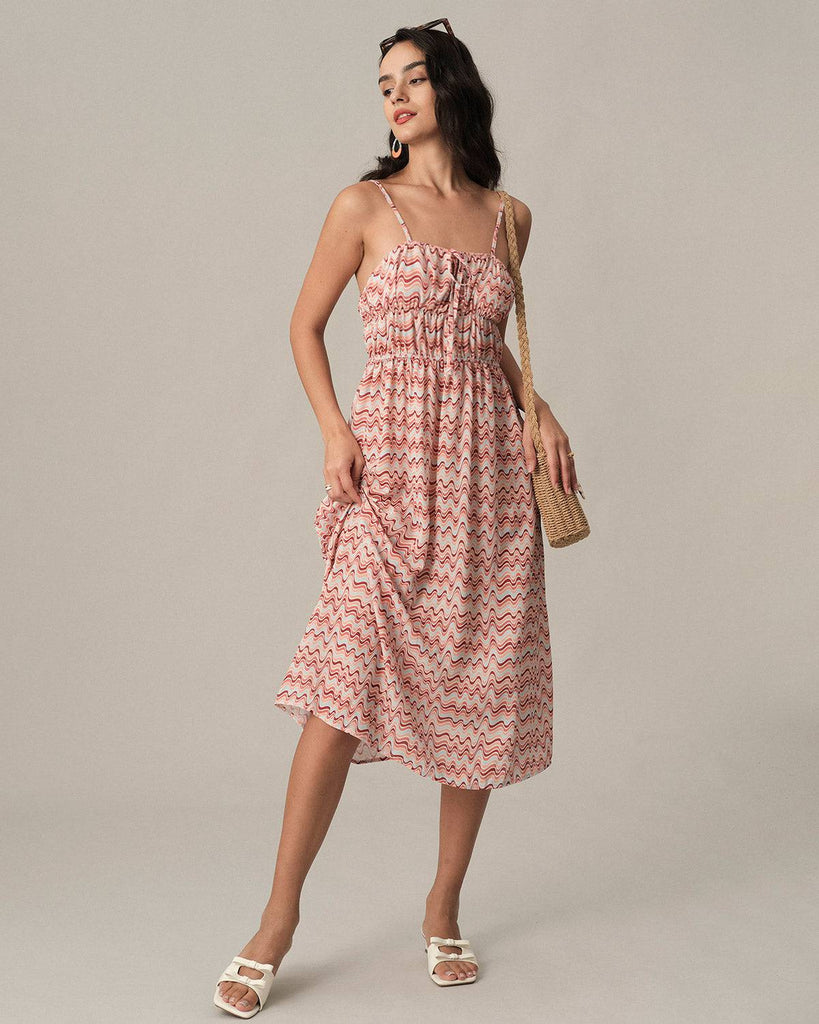The Wave Print Maxi Dress - RIHOAS